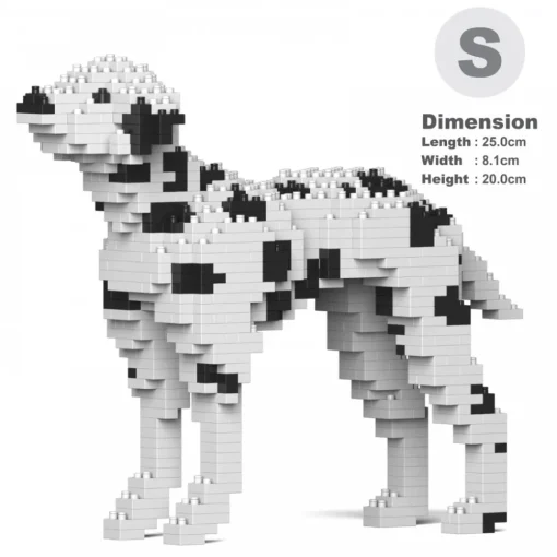 Jekca Games-- Dalmatian 01S-M01 - Lego - Sculpture - Construction - 4D - Brick Animals - Toys - Avvenice