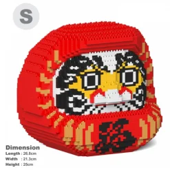 Jekca Games-- Daruma Doll 01S-M01 - Lego - Sculpture - Construction - 4D - Brick Animals - Toys - Avvenice