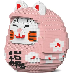 Jekca Games-- Daruma Maneki Neko 01-M01 - Lego - Sculpture - Construction - 4D - Brick Animals - Toys - Avvenice