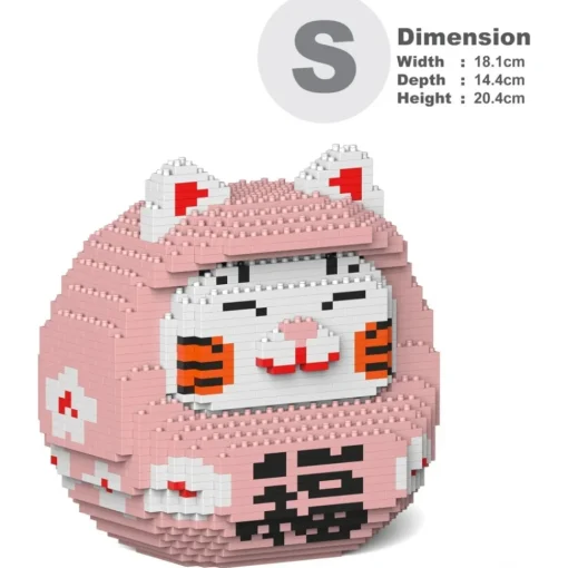 Jekca Games-- Daruma Maneki Neko 01-M01 - Lego - Sculpture - Construction - 4D - Brick Animals - Toys - Avvenice