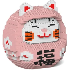 Jekca Games-- Daruma Maneki Neko 01-M01 - Big - Lego - Sculpture - Construction - 4D - Brick Animals - Toys - Avvenice