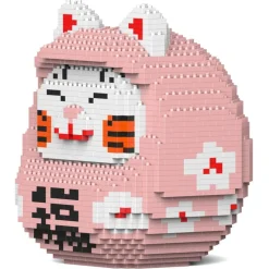 Jekca Games-- Daruma Maneki Neko 01-M01 - Big - Lego - Sculpture - Construction - 4D - Brick Animals - Toys - Avvenice