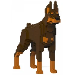Jekca Games-- Doberman Pinscher 01S-M02 - Lego - Sculpture - Construction - 4D - Brick Animals - Toys - Avvenice