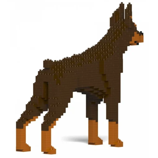 Jekca Games-- Doberman Pinscher 01S-M02 - Lego - Sculpture - Construction - 4D - Brick Animals - Toys - Avvenice