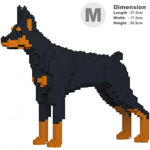 Jekca Games-- Doberman Pinscher 01-M01 - Big - Lego - Sculpture - Construction - 4D - Brick Animals - Toys - Avvenice