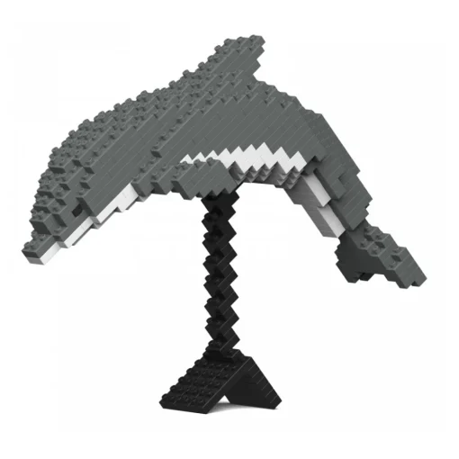 Jekca Games-- Dolphin 02S - Lego - Sculpture - Construction - 4D - Brick Animals - Toys - Avvenice