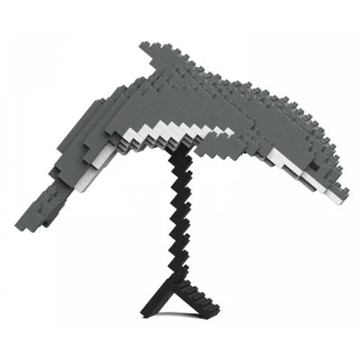 Jekca Games-- Dolphin 02S - Lego - Sculpture - Construction - 4D - Brick Animals - Toys - Avvenice
