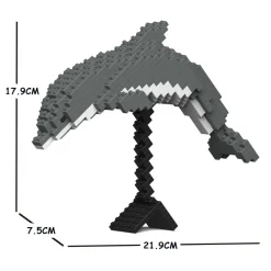 Jekca Games-- Dolphin 02S - Lego - Sculpture - Construction - 4D - Brick Animals - Toys - Avvenice