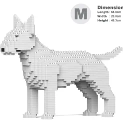 Jekca Games-- English Bull Terrier 01-M03 - Big - Lego - Sculpture - Construction - 4D - Brick Animals - Toys - Avvenice