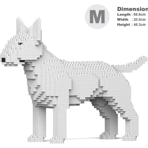 Jekca Games-- English Bull Terrier 01-M03 - Big - Lego - Sculpture - Construction - 4D - Brick Animals - Toys - Avvenice