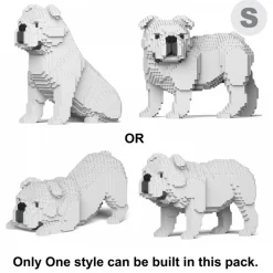 Jekca Games-- English Bulldog 4-in-1 Pack 01S-M02 - Lego - Sculpture - Construction - 4D - Brick Animals - Toys - Avvenice