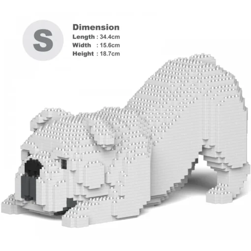 Jekca Games-- English Bulldog 4-in-1 Pack 01S-M02 - Lego - Sculpture - Construction - 4D - Brick Animals - Toys - Avvenice