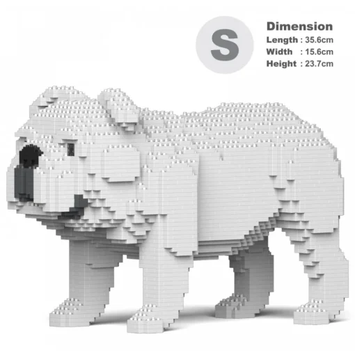 Jekca Games-- English Bulldog 4-in-1 Pack 01S-M02 - Lego - Sculpture - Construction - 4D - Brick Animals - Toys - Avvenice