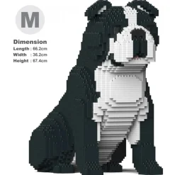 Jekca Games-- English Bulldog 4-in-1 Pack 01-M04 - Big - Lego - Sculpture - Construction - 4D - Brick Animals - Toys - Avvenice