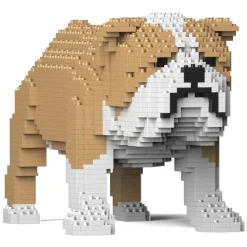 Jekca Games-- English Bulldog 01-M03 - Big - Lego - Sculpture - Construction - 4D - Brick Animals - Toys - Avvenice
