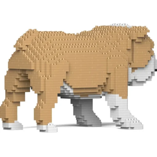 Jekca Games-- English Bulldog 01-M03 - Big - Lego - Sculpture - Construction - 4D - Brick Animals - Toys - Avvenice