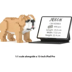 Jekca Games-- English Bulldog Mini 01 - Big - Lego - Sculpture - Construction - 4D - Brick Animals - Toys - Avvenice