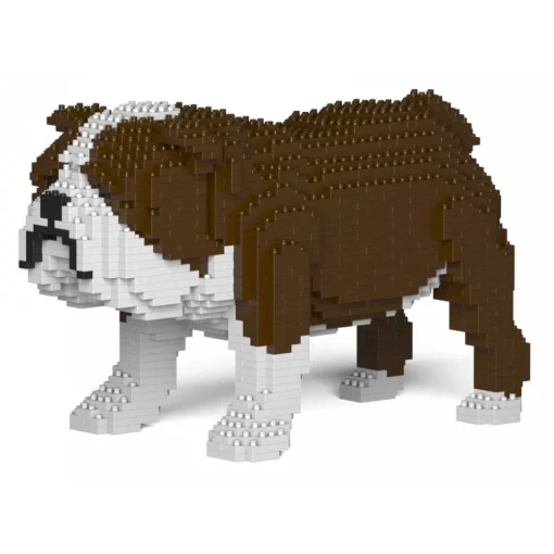 Jekca Games-- English Bulldog 01S-M01 - Lego - Sculpture - Construction - 4D - Brick Animals - Toys - Avvenice
