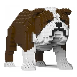 Jekca Games-- English Bulldog 01S-M01 - Lego - Sculpture - Construction - 4D - Brick Animals - Toys - Avvenice