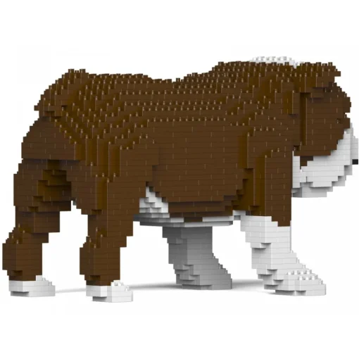 Jekca Games-- English Bulldog 01S-M01 - Lego - Sculpture - Construction - 4D - Brick Animals - Toys - Avvenice