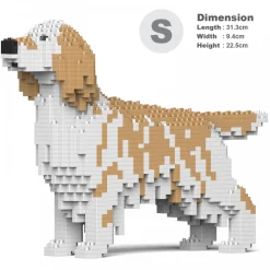 Jekca Games-- English Setter 01S-M01 - Lego - Sculpture - Construction - 4D - Brick Animals - Toys - Avvenice