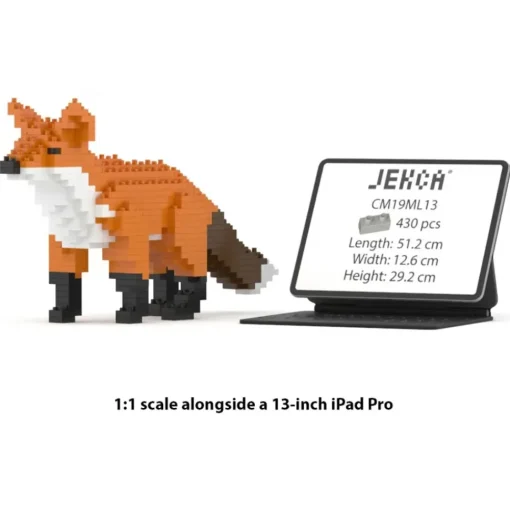 Jekca Games-- Fox 01 - Big - Lego - Sculpture - Construction - 4D - Brick Animals - Toys - Avvenice