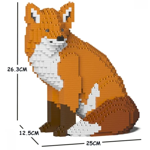 Jekca Games-- Fox 02S - Lego - Sculpture - Construction - 4D - Brick Animals - Toys - Avvenice