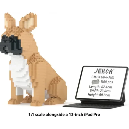 Jekca Games-- French Bulldog 04-M01 - Big - Lego - Sculpture - Construction - 4D - Brick Animals - Toys - Avvenice
