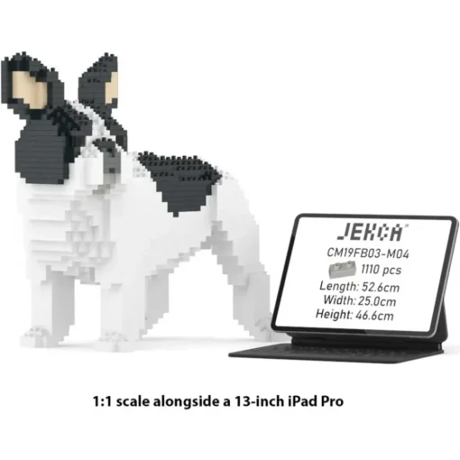 Jekca Games-- French Bulldog 03-M04 - Big - Lego - Sculpture - Construction - 4D - Brick Animals - Toys - Avvenice