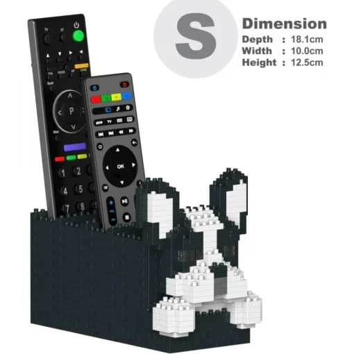 Jekca Games-- French Bulldog Remote Control Rack 01S - Lego - Sculpture - Construction - 4D - Brick Animals - Toys - Avvenice