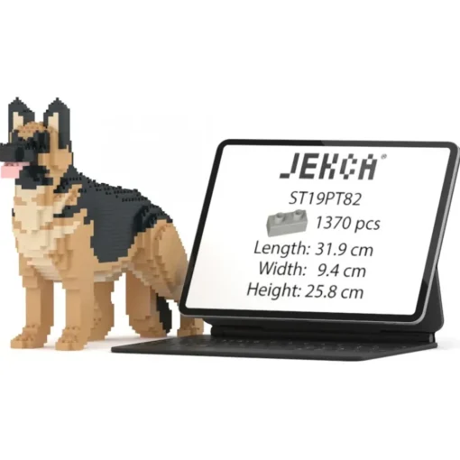 Jekca Games-- German Shepherd 02 - Lego - Sculpture - Construction - 4D - Brick Animals - Toys - Avvenice