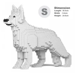 Jekca Games-- German Shepherd 01S-M02 - Lego - Sculpture - Construction - 4D - Brick Animals - Toys - Avvenice