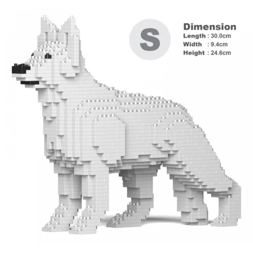 Jekca Games-- German Shepherd 01S-M02 - Lego - Sculpture - Construction - 4D - Brick Animals - Toys - Avvenice