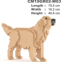 Jekca Games-- Golden Retriever 02-M03 - Big - Lego - Sculpture - Construction - 4D - Brick Animals - Toys - Avvenice