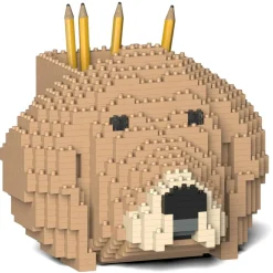 Jekca Games-- Golden Retriever Pencil Cup 01S-M02 - Lego - Sculpture - Construction - 4D - Brick Animals - Toys - Avvenice