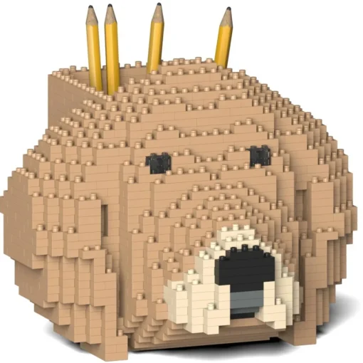 Jekca Games-- Golden Retriever Pencil Cup 01S-M02 - Lego - Sculpture - Construction - 4D - Brick Animals - Toys - Avvenice
