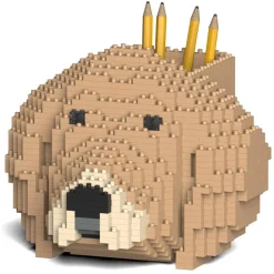 Jekca Games-- Golden Retriever Pencil Cup 01S-M02 - Lego - Sculpture - Construction - 4D - Brick Animals - Toys - Avvenice