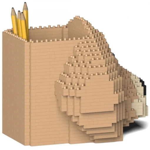 Jekca Games-- Golden Retriever Pencil Cup 01S-M02 - Lego - Sculpture - Construction - 4D - Brick Animals - Toys - Avvenice