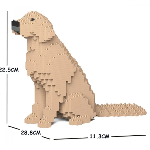 Jekca Games-- Golden Retriever 03S-M03 - Lego - Sculpture - Construction - 4D - Brick Animals - Toys - Avvenice