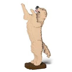 Jekca Games-- Golden Retriever 04S-M03 - Lego - Sculpture - Construction - 4D - Brick Animals - Toys - Avvenice