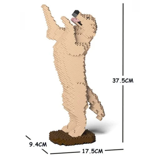 Jekca Games-- Golden Retriever 04S-M03 - Lego - Sculpture - Construction - 4D - Brick Animals - Toys - Avvenice