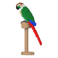 Jekca Games-- Green Cheek Conure 01S-M01 - Lego - Sculpture - Construction - 4D - Brick Animals - Toys - Avvenice