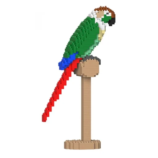 Jekca Games-- Green Cheek Conure 01S-M01 - Lego - Sculpture - Construction - 4D - Brick Animals - Toys - Avvenice