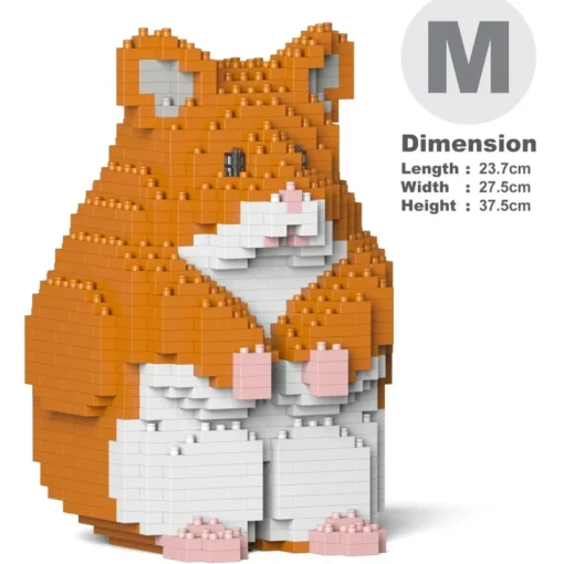 Jekca Games-- Hamster 01-M03 - Big - Lego - Sculpture - Construction - 4D - Brick Animals - Toys - Avvenice
