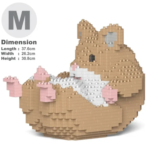 Jekca Games-- Hamster 04-M01 - Big - Lego - Sculpture - Construction - 4D - Brick Animals - Toys - Avvenice