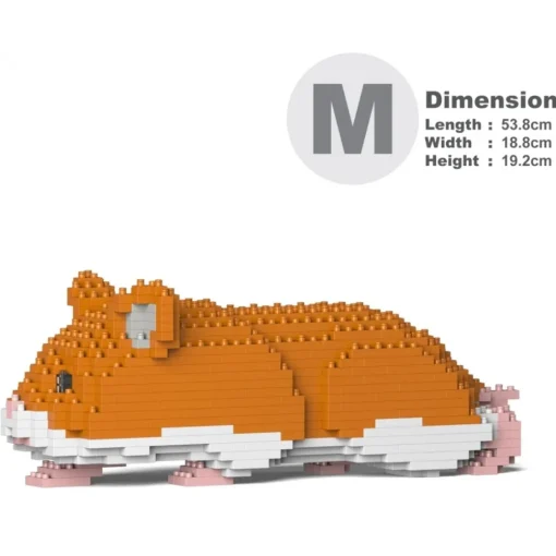Jekca Games-- Hamster 03-M03 - Big - Lego - Sculpture - Construction - 4D - Brick Animals - Toys - Avvenice