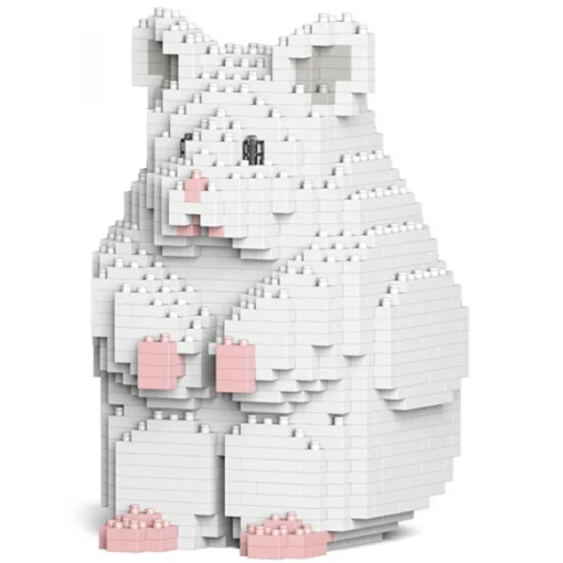 Jekca Games-- Hamster 01-M04 - Big - Lego - Sculpture - Construction - 4D - Brick Animals - Toys - Avvenice