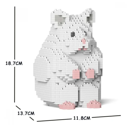 Jekca Games-- Hamster 01S-M04 - Lego - Sculpture - Construction - 4D - Brick Animals - Toys - Avvenice