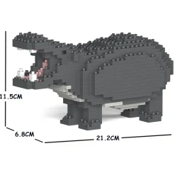 Jekca Games-- Hippo 01S - Lego - Sculpture - Construction - 4D - Brick Animals - Toys - Avvenice