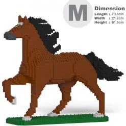 Jekca Games-- Horse 04-M01 - Big - Lego - Sculpture - Construction - 4D - Brick Animals - Toys - Avvenice